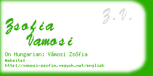 zsofia vamosi business card